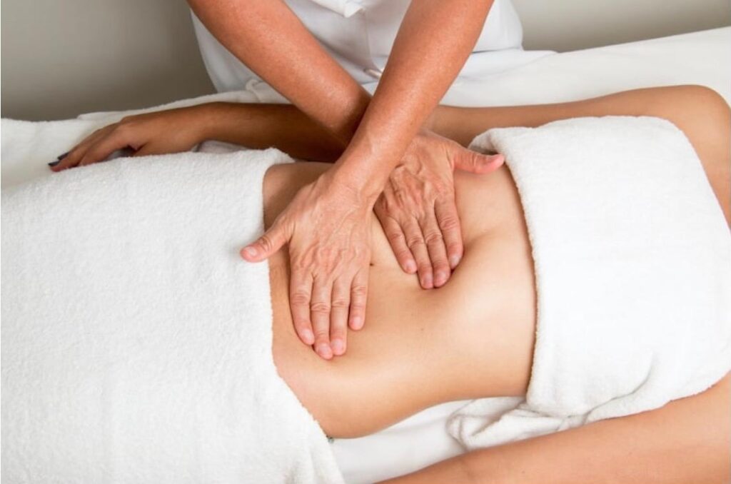 lymphatic drainage Ibiza abdominal massage treatment