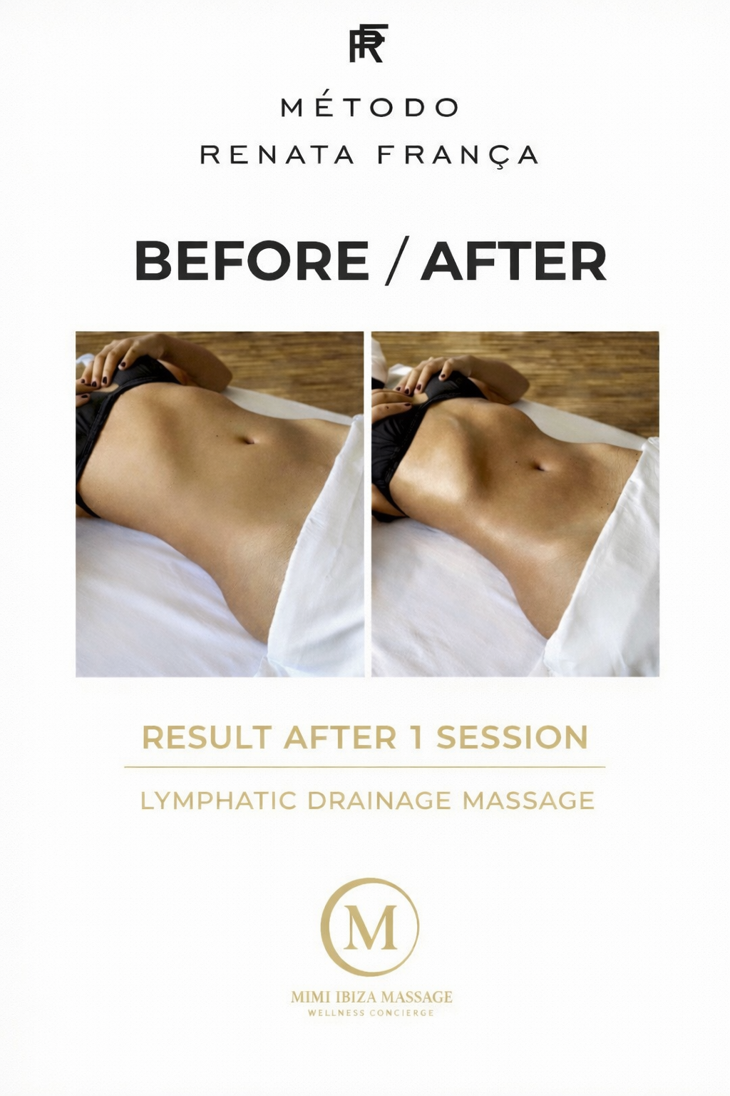 Renata França lymphatic drainage massage in Ibiza villa