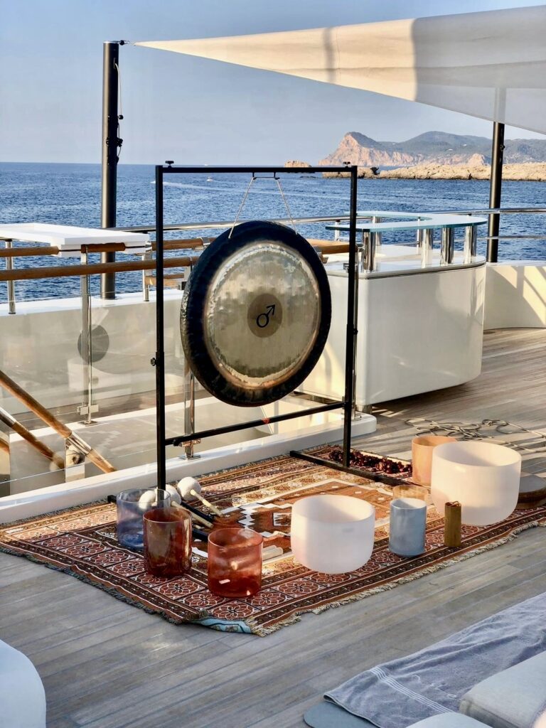 Sound healing experience in Ibiza at luxury villa