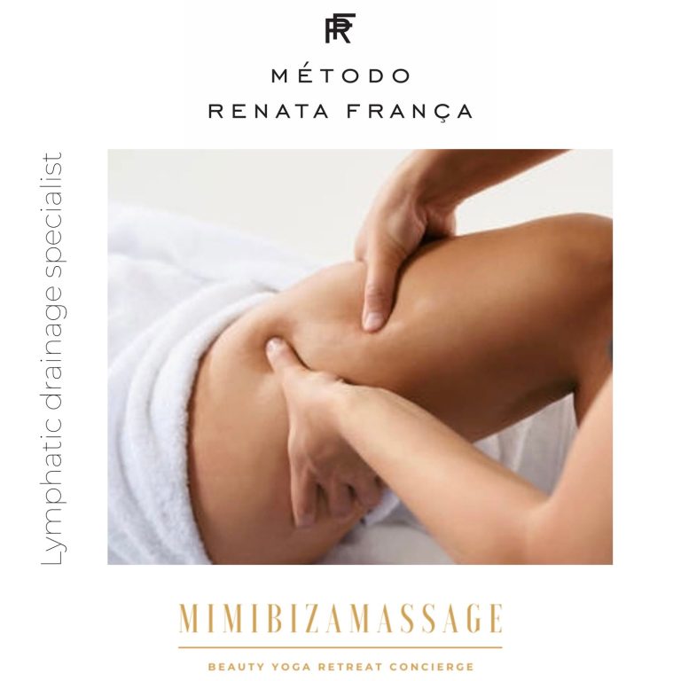 Renata França Ibiza lymphatic drainage massage for leg swelling