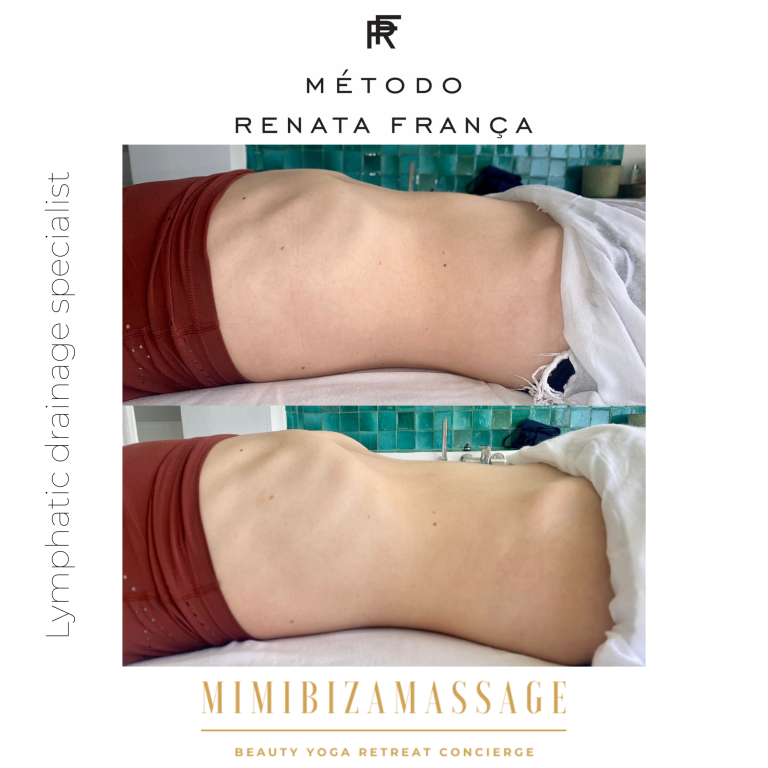 Renata França Ibiza lymphatic drainage massage with visible results