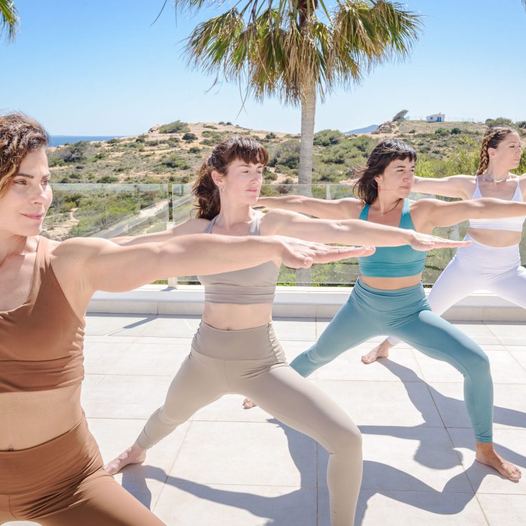 private yoga session at villa in ibiza with personal yoga instructor