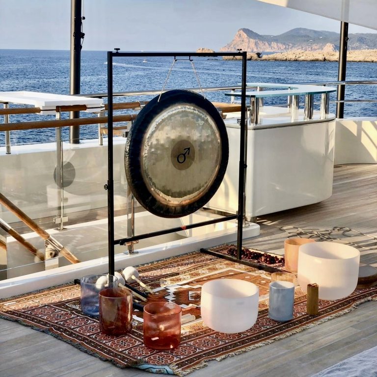 Sound healing experience in Ibiza at luxury villa